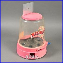 Jaw Teasers Gum Ball Machine Dispenser Rare PINK Vintage