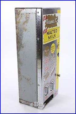 Jennings & Co Vintage Coin Operated Vending Machine Vit C & Malted Milk Untested