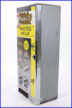 Jennings & Co Vintage Coin Operated Vending Machine Vit C & Malted Milk Untested