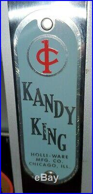 KANDY KING Vintage Penny Vending Machine Coin Op Rare One Cent Art Deco Candy