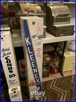 KLEENEX TISSUE VENDING 37 VINTAGE ANTIQUE 5 cent COIN-OP VENDING MACHINE KEY