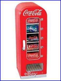 Koolatron Coca Cola Retro Vending Fridge cooler Soda Beer counter top Gameroom