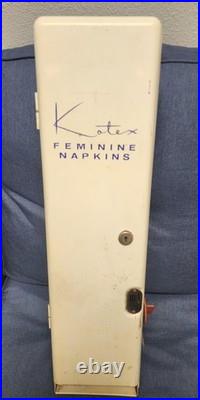 Kotex Feminine Napkins Dispenser/ Vending Machine. 10cents. No Key. Vintage 50s
