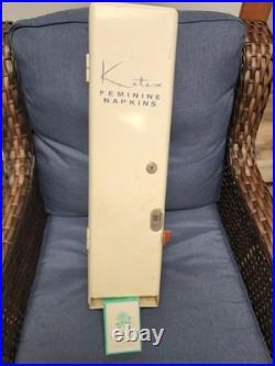 Kotex Feminine Napkins Dispenser/ Vending Machine. 10cents. No Key. Vintage 50s