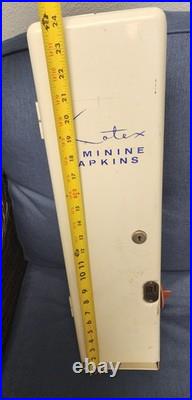 Kotex Feminine Napkins Dispenser/ Vending Machine. 10cents. No Key. Vintage 50s