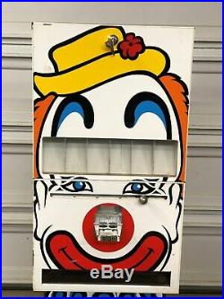 LQQK! Vintage Cool CLOWN Vending Machine COMET Candy COIN OP 6 Slot Antique OLD