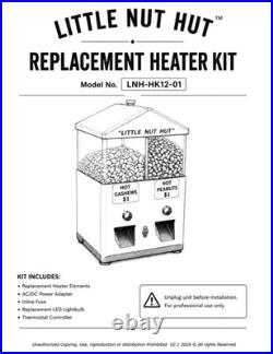 Little Nut Hut Complete Heater Warmer Replacement Kit Vintage Vending Machine
