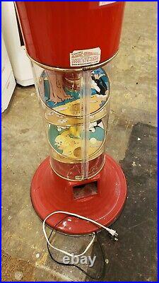 Looney Tunes Vintage Red Gumball Machine 6ft Tall