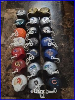 Lot of 21 NFL Mini Helmets Vintage 1980s Gumball Vending Machine