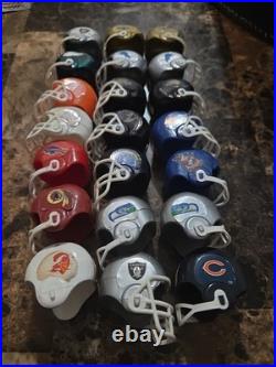Lot of 21 NFL Mini Helmets Vintage 1980s Gumball Vending Machine