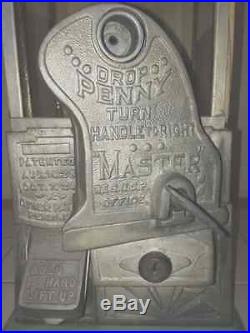 Master Vintage Antique Penny Drop Gumball/peanut Vending Machine