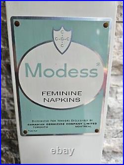 MODESS VENDING MACHINE feminine napkins Vintage 60s 5 cent No. 4 wall model WOW