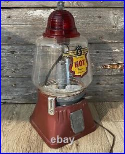 Minneapolis Regal Vending Machine Hot Peanuts 1940s Light & Key Vintage with Base
