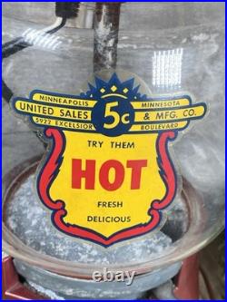 Minneapolis Regal Vending Machine Hot Peanuts 1940s Working Light & Heat Vintage