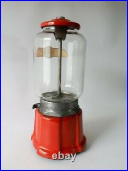 NORTHWESTERN Morris Illinois Vintage One Cent 1 Penny Red Gumball Machine