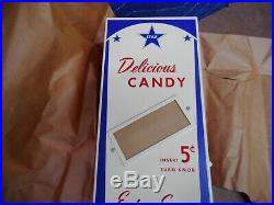 NOS, New Old Stock Vintage 5 cent STAR VENDERS Candy Bar Vending Machine