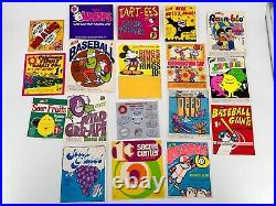 NOS Vintage Bubble Gum Vending Machine Display Cards Baseball Grape Mickey Mouse