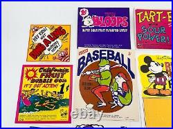 NOS Vintage Bubble Gum Vending Machine Display Cards Baseball Grape Mickey Mouse