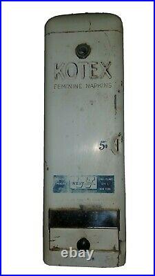 NOS Vintage Kotex Feminine Napkins 5¢ Vending Machine Dispenser West withno key