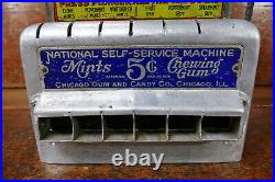 National Self-Service 5 Cent Chewing Gum & Candy Counter Vending Machine 1925
