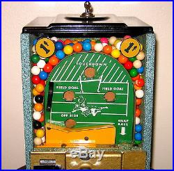 Nice Vintage 1950's 1 Cent Victor Football Pinball Flip Gumball Machine
