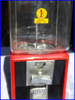 Nice Vintage Norwestern 1 Cent Gumball Machine Morris Illinois w key works fine