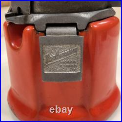 Northwestern 33 Gumball Machine 1930s Red with Key Vintage Porcelain One Cent