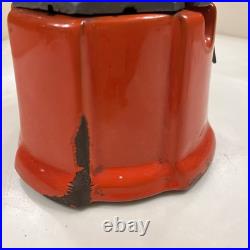 Northwestern 33 Gumball Machine 1930s Red with Key Vintage Porcelain One Cent