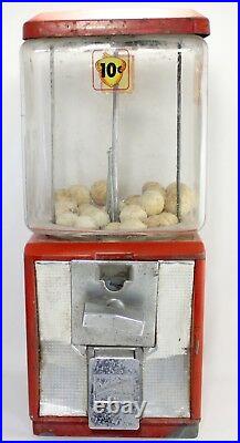 Northwestern Glass Globe 25 Cent Candy Peanut Gumball Vending Machine Vintage