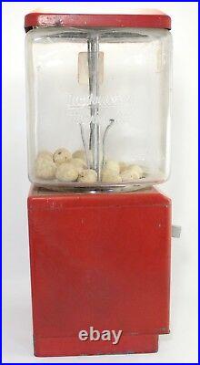 Northwestern Glass Globe 25 Cent Candy Peanut Gumball Vending Machine Vintage