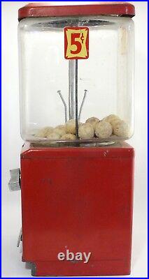 Northwestern Glass Globe 25 Cent Candy Peanut Gumball Vending Machine Vintage