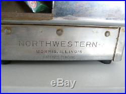 Northwestern Vintage Gum Machine / with Gum 5 Cent Machine 1954