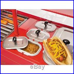 Nostalgia HDC701 48-Inch Tall Vintage Series Commercial Hot Dog Cart with Umb