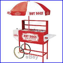 Nostalgia HDC701 48-Inch Tall Vintage Series Commercial Hot Dog Cart with Umbre
