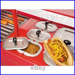 Nostalgia HDC701 48-Inch Tall Vintage Series Commercial Hot Dog Cart with Umbre