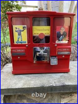 Oak Premiere 1 Cent Gum & Card Machine Vintage 1950s