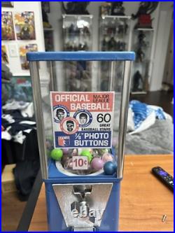 Oak Vista Vending Machine Vintage with Key Gumball Baseball Photo Buttons