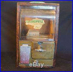 Old Vtg Baby Grand Chlorophyll Gum Gumball Peanut Penny 1 Cent Machine Candy