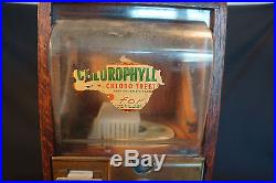 Old Vtg Baby Grand Chlorophyll Gum Gumball Peanut Penny 1 Cent Machine Candy