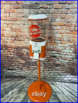 Orange crush soda vintage gumball machine Acorn glass round globe