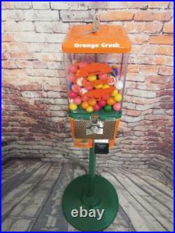 Orange crush vintage gumball machine man cave bar decor gift machine with stand