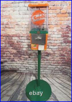 Orange crush vintage gumball machine man cave bar decor gift machine with stand