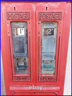 Original Gpo Stamp Vending Machine And Pedestal Rare Post Box Telephone Box