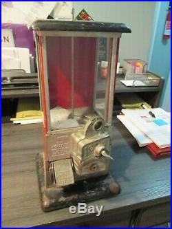 Original The Master 1 Cent Gumball Peanut Machine w Key Vintage Gum Vending