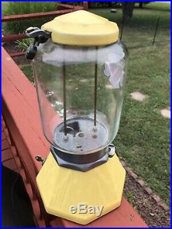 Original Vintage 1933 Northwestern 33 Gumball/peanut Vending Machine Rare Yellow