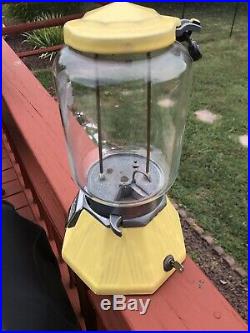 Original Vintage 1933 Northwestern 33 Gumball/peanut Vending Machine Rare Yellow