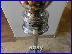 Original Vintage FORD Gumball Machine Chrome with Key