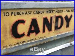 Original vintage 5 cent candy machine