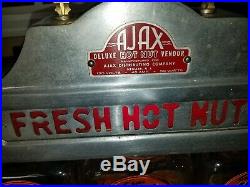 Original vintage Ajax 1940s Hot Nuts 3 globe all works machine everything origin