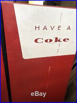 Original vintage Coca Cola bottled vending machine. In working condition. 1960s